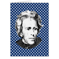 Andrew Jackson with Stars Background Greeting Card