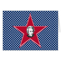 Andrew Jackson with Stars Background Greeting Card