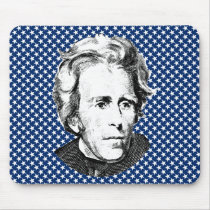 Andrew Jackson with Stars Background Mouse Pads