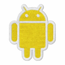 Android Embroidered Long Sleeve Polo