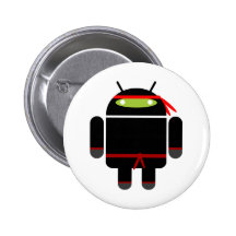 Android Ninja Pinback Button