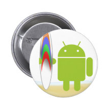 Android Surfer Pinback Button