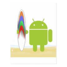 Android Surfer Post Card