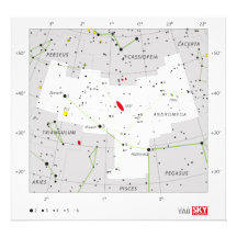 Andromeda Star System Constellation Chart Photograph