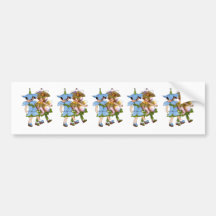 Anemones and Bluets Bumper Sticker