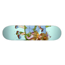 Anemones and Bluets Custom Skate Board