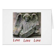 Ange avec le message de la carte d'amour