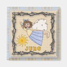 Ange de juin/aimant féerique de mois