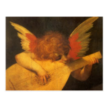 Ange de musicien par Rosso Fiorentino, art vintage Cartes Postales