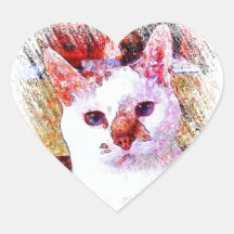 ANGE DE PORTRAIT DE CAT ADHÉSIFS