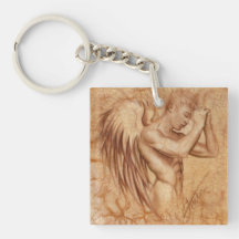 Ange de prière porte-clefs