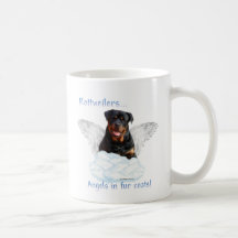 Ange de rottweiler tasse à café