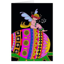 Ange et un Pysanka, art populaire ukrainien Cartes De Vœux