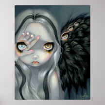 Ange gothique de main d'IMPRESSION divin d'ART sur Posters