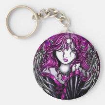 Ange magenta Keychain Porte-clés