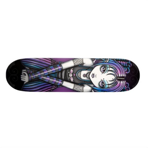 Ange observé gothique d'Ariel grand Emo Skateboards Personnalisés