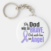 Angel 1 Dad Stomach Cancer Key Chain