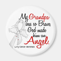 Angel 2 Grandpa Lung Cancer Magnet