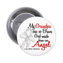 Angel 2 Grandpa Lung Cancer Pinback Buttons