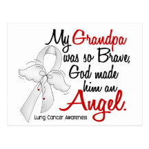 Angel 2 Grandpa Lung Cancer Post Cards
