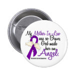 Angel 2 Mother-In-Law Pancreatic Cancer Buttons
