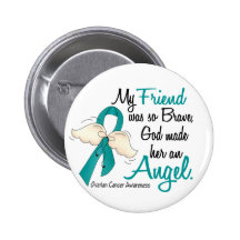 Angel 2 Ovarian Cancer Friend Buttons