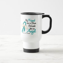 Angel 2 Ovarian Cancer Friend Mugs