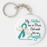 Angel 2 Ovarian Cancer Mother Key Chains