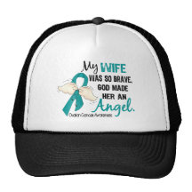 Angel 2 Ovarian Cancer Wife Mesh Hats