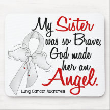 Angel 2 Sister Lung Cancer Mousepads