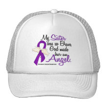 Angel 2 Sister Pancreatic Cancer Mesh Hat