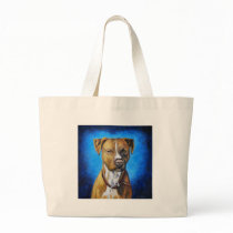 Angel American Staffordshire Terrier Dog Art Tote Bags