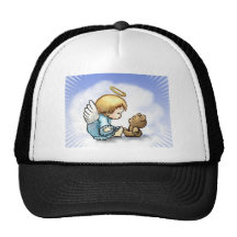Angel baby and teddy bear hats