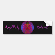 "Angel Baby Onboard" Bumper Sticker -Customizable