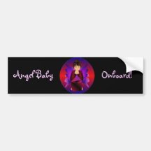 "Angel Baby Onboard I" Bumper Stickeer- Customized Bumper Sticker