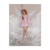 Angel ballerina rose Postcard