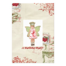 Angel Birthday invitation