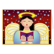 Angel Caroler Card