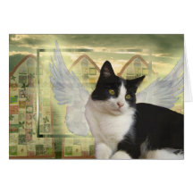 Angel Cat Card | With deepest Sympathy