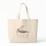 Angel Cat Dark Grey Pink Roses Guardian Angel Kitt bags