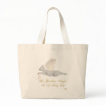 Angel Cat Light Gray Orange Roses Guardian Angel K Canvas Bags