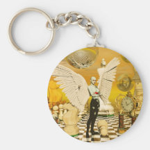 angel chess keychain