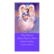 Angel christmas photo card
