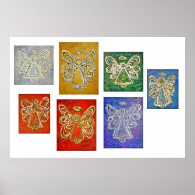 Angel Colour Series Poster Art Print by donnabellasangels