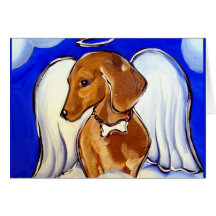 Angel Dachshund Greeting Cards