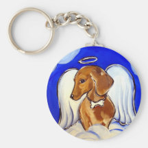 Angel Dachshund Key Chain