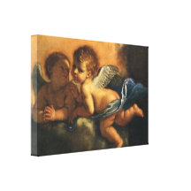 Angel detail, Patron Saints of Modena by Guercino Canvas Print