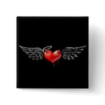 Angel devil background pinback buttons