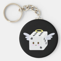 Angel Dice with Hearts Keychains