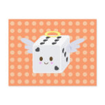 Angel Dice with Hearts Post Card